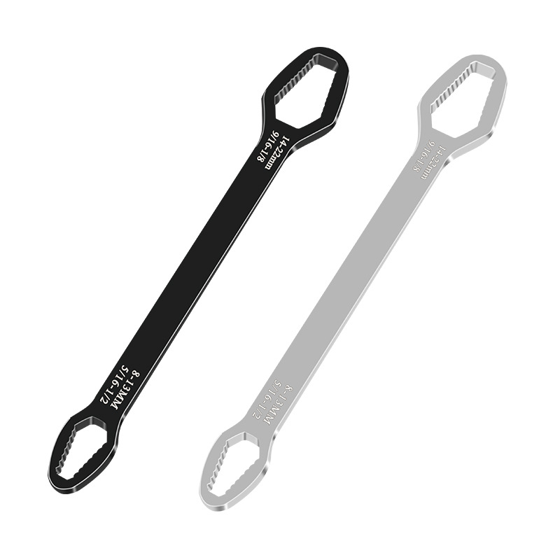 Juego de Llaves de Doble Boca Autoajustables 8-22mm de Acero al Cromo Vanadio Multiuso