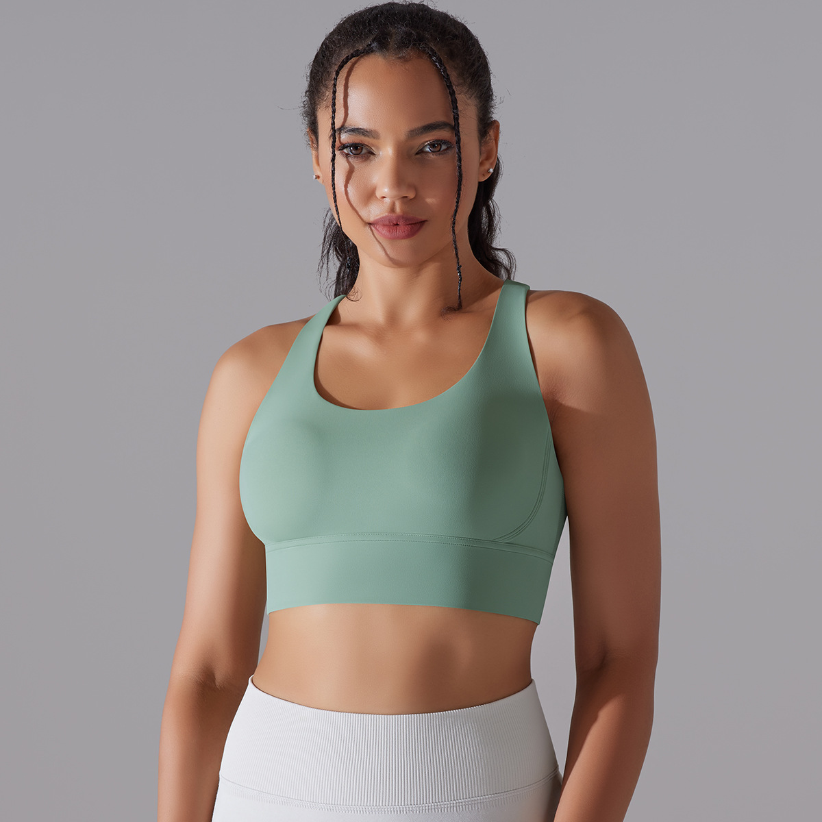 127g Weight Sleeveless Sleeve Length Nylon, Spandex Fabric Type Short Top Length Halter Crisscross Tank Tops Type Fitness, Yoga Occasion U Neck Neckline Solid Color Pattern Sports Style Sports Solid Color Nylon Spandex U Neck Active Tops Halter Crisscross Tank 27