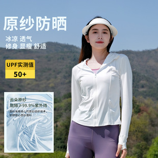 Women's slim summer anti-ultraviolet imitation nylon ice breathable yoga sunscreen thin coat wholesale