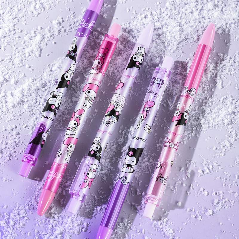 Yuemu 673 coolometi empuje gel pluma bolsa de dibujos animados ST cabeza 0,5mm negro estudiante escritura pluma