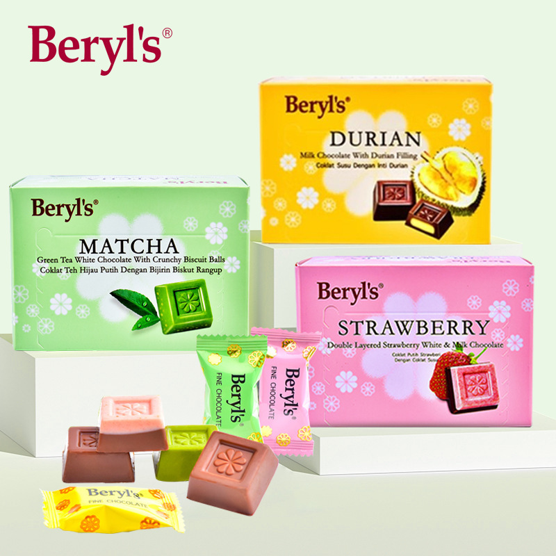 Malaysian Imported Belesis Strawberry Green Tea Durian Flavored Chocolate 60g Boxed Valentine's Day Gift