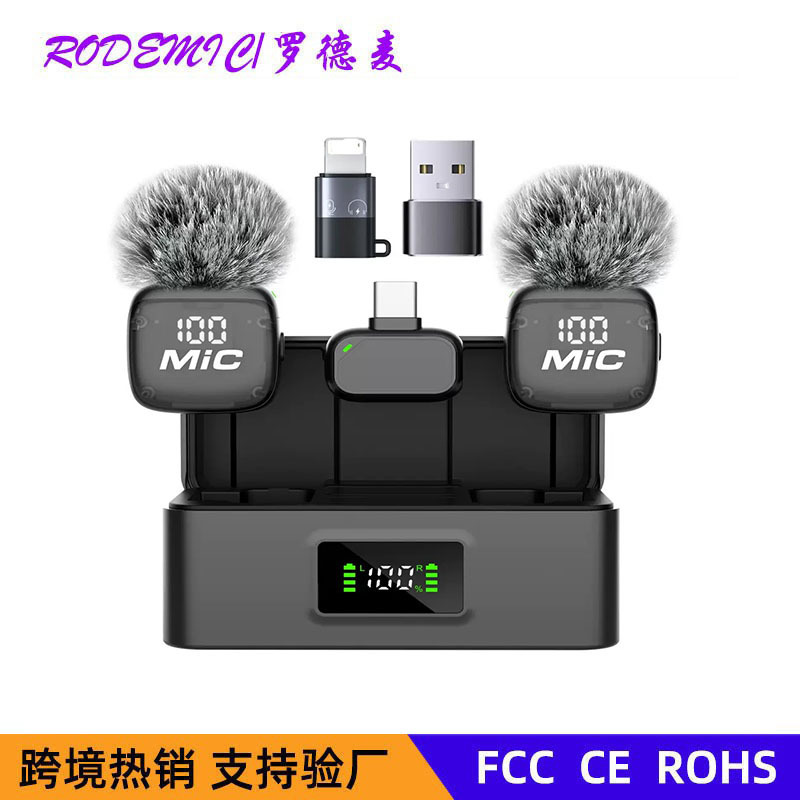 New cross-border wireless lapel microphone with AI intelligent noise reduction for short videos, outdoor live streaming, high-definition sound with no noise New cross-border wireless lapel microphone with AI intelligent noise reduction for short videos, outdoor live streaming, high-definition sound with no noise
