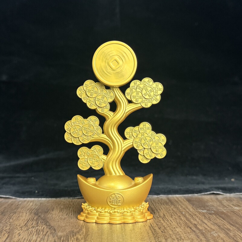 Senshe Yuanbao Money Tree Ornaments Yuanbao Tree Opening Tree Desktop Gift Office Home Furnishing Fortune Tree Money Tree