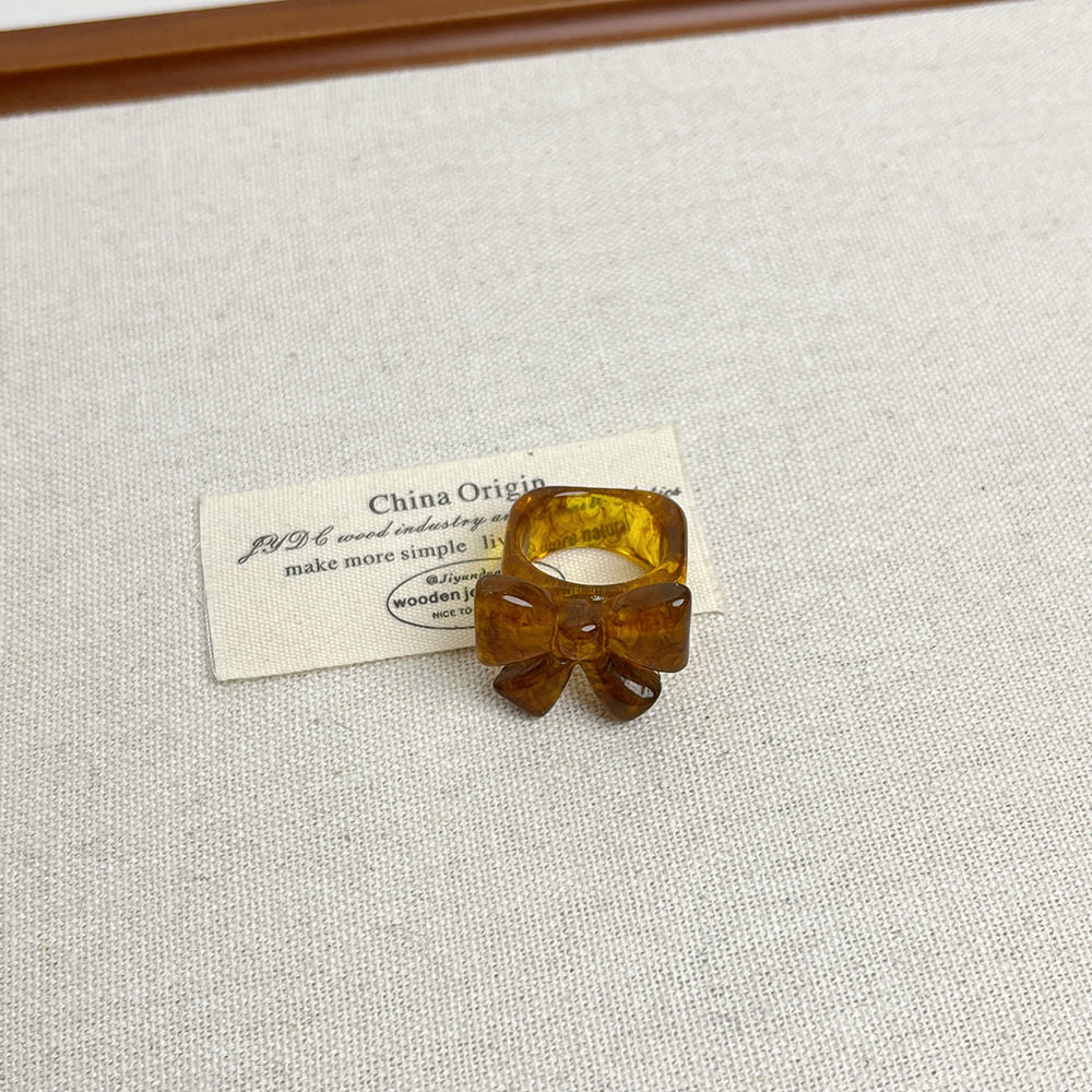 Cute Acrylic Bow Knot Women's Rings display picture 8