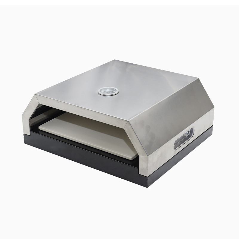 Horno de pizza de acero inoxidable al por mayor con pizza, horno de hornear de pan de piedra, horno de pizza portátil, pizza joven