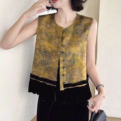 新中式国风马甲女2025新款秋季高级感气质坎肩背心外搭无袖上衣