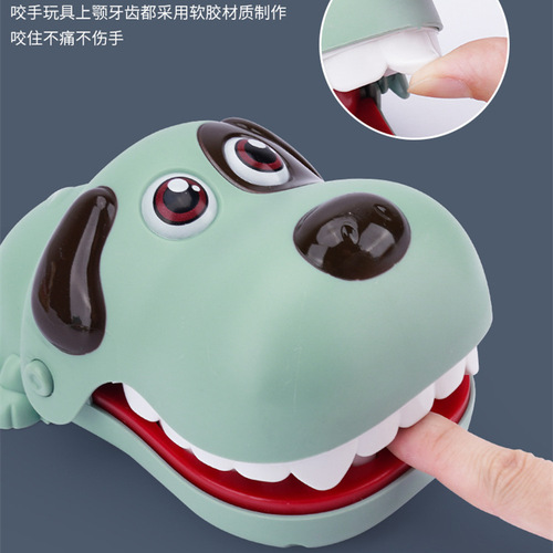 Large crocodile bites finger sound and light shark spoof parent-child game evil dog bites hand toy children's trick props