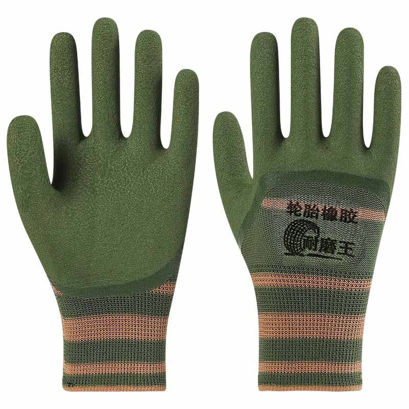 Guantes de goma resistentes al desgaste y protección laboral para trabajo seco antideslizante y transpirable guantes de neumáticos resistentes al desgaste