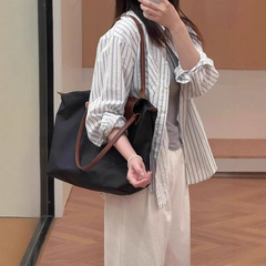 蓝色条纹防晒衬衫外套女夏季薄款小个子宽松慵懒衬衣开衫长袖上衣