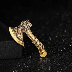 跨境歐美斧頭胸針復古合金胸花旺運七維五行別針旺財戰斧廠家直銷