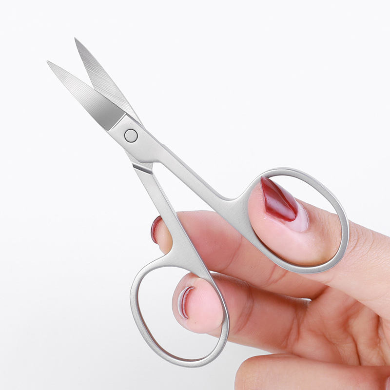 不锈钢美容剪刀美妆工具小剪刀直尖头修眉毛胡须假睫毛化妆剪刀批