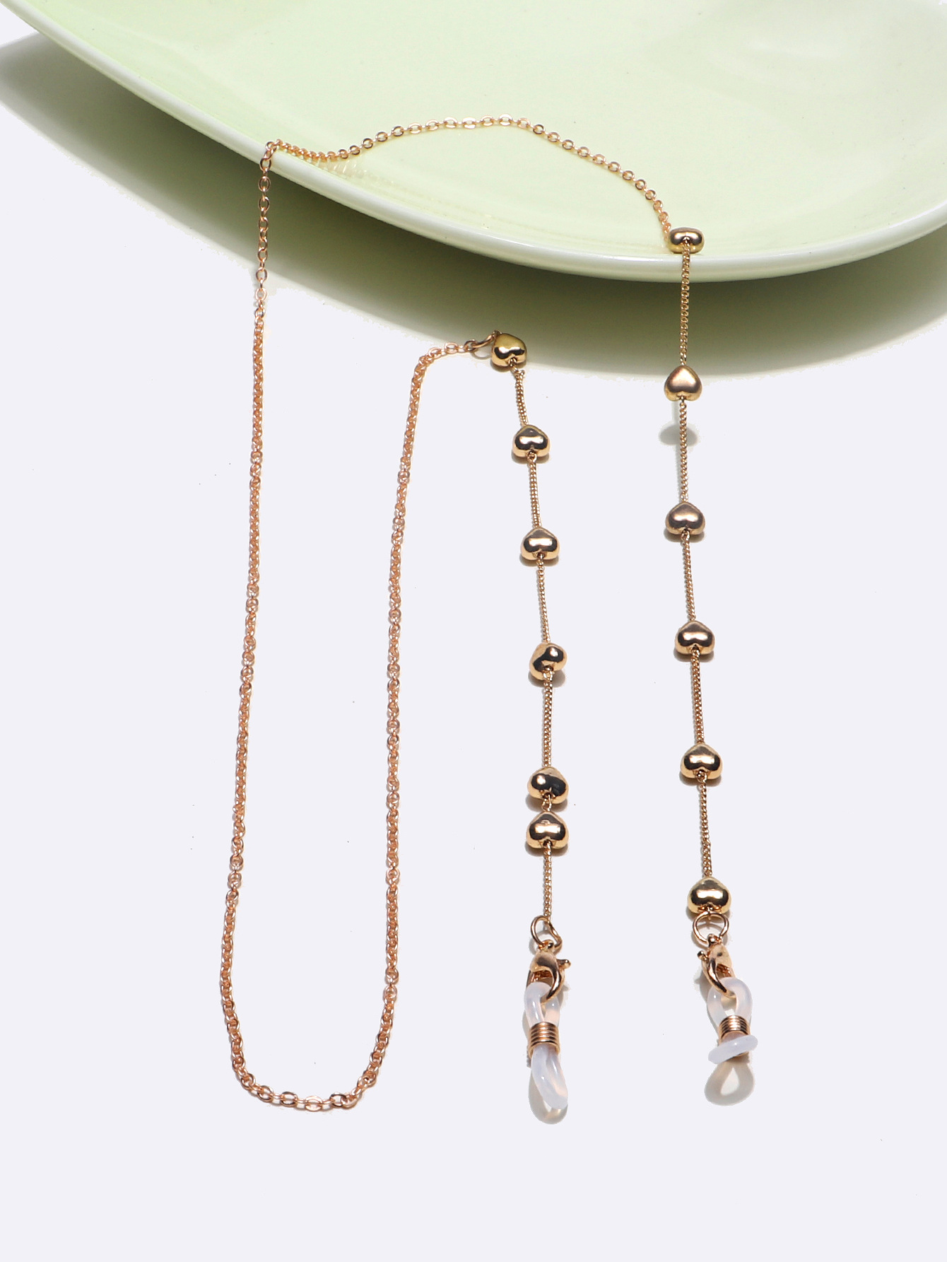 10g Weight Gold, Silver Color Fashion Gold Heart Anti-lost Anti-drop Glasses Mask Chain Wholesale Nihaojewelry 2