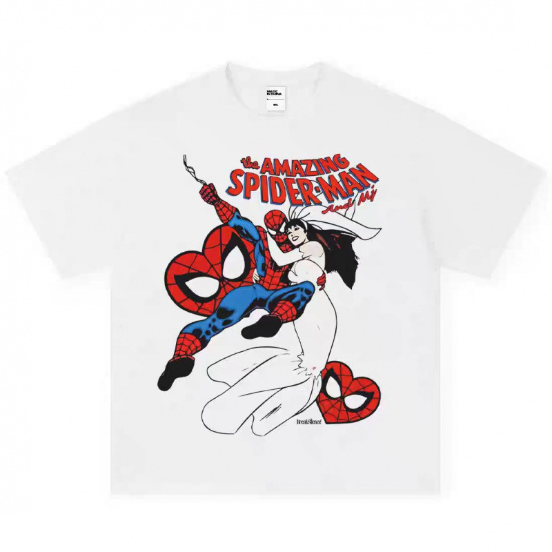 Cross-Border Spiderman Printed Loose Trendy Brand Long-Sleeved Marvel American Retro Men's Spider-Man Sweatshirt Wholesale