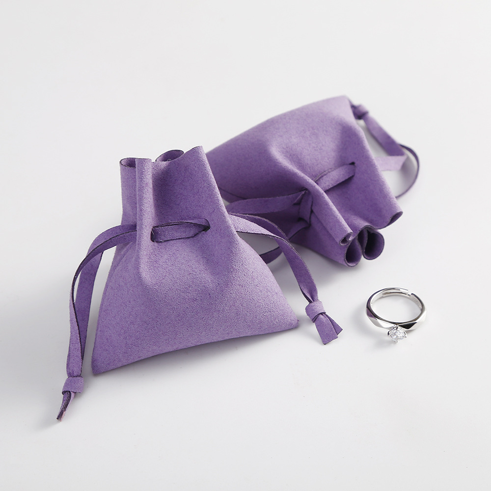 Simple Style Solid Color Synthetic Fibre Drawstring Jewelry Packaging Bags display picture 7