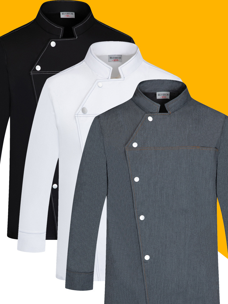 Ropa de trabajo de chef de estilo romántico francés de alta calidad, ropa de otoño e invierno para hombres y mujeres, herramientas de cocina de catering, chef ejecutivo