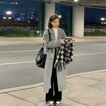 2024中长款毛呢外套女秋冬上档次小个子韩系过膝新款风衣呢子大衣