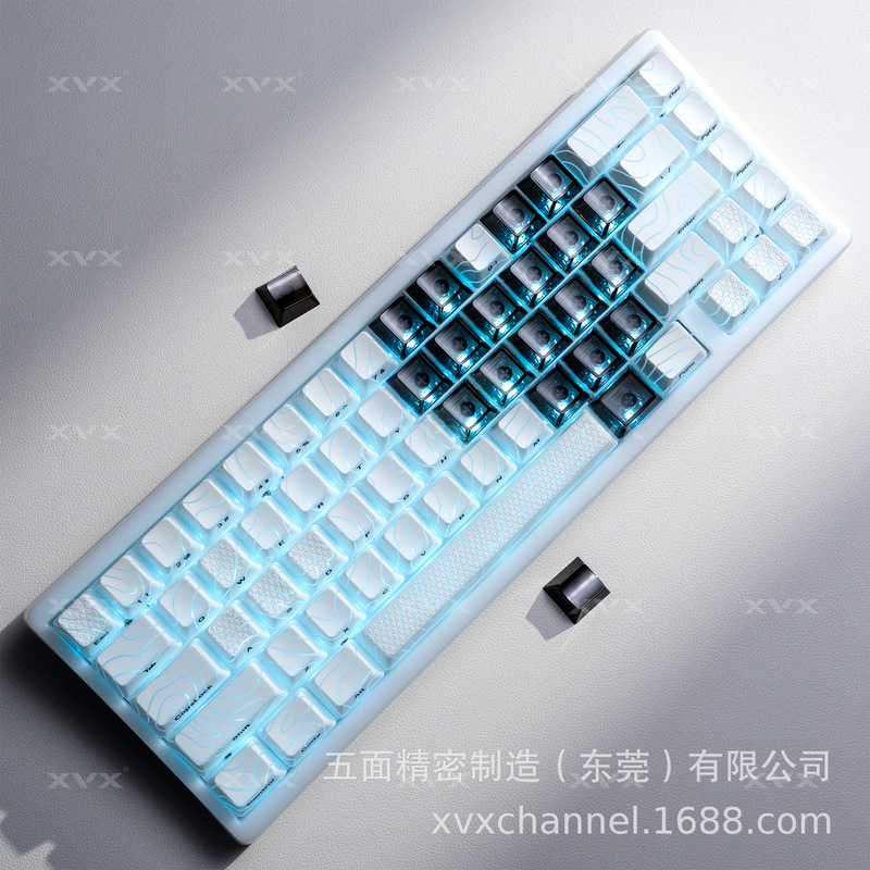 xvx 愛パーソナライズされたカスタマイズされた磁気軸メカニカルキーボードオリジナルマオ高透明発光 PC キーキャップクロスボーダー|undefined