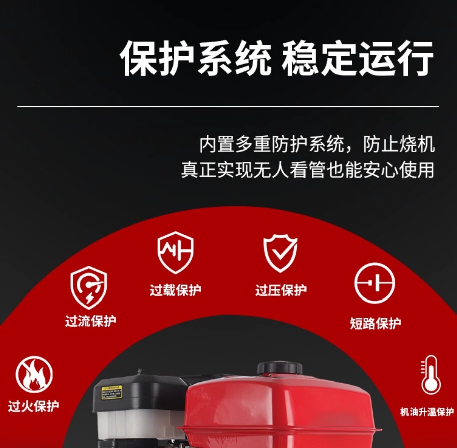 Gasoline engine variable frequency sprayer, micro-tiller for agricultural use, 170F/190F, smoothing and expanding four-stroke engine power unit