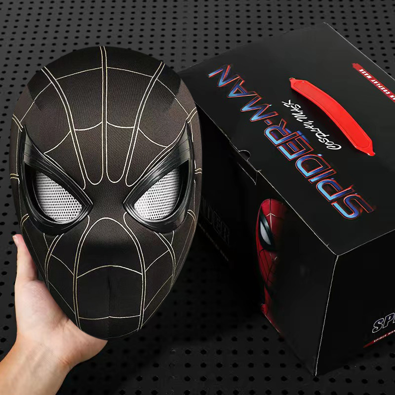 ハロウィン スパイダーマン ヘッドギア 可動目 ライトタッチ 大人用 子供用マスク ブティックおもちゃ ヒーローズ エクスプレス|undefined