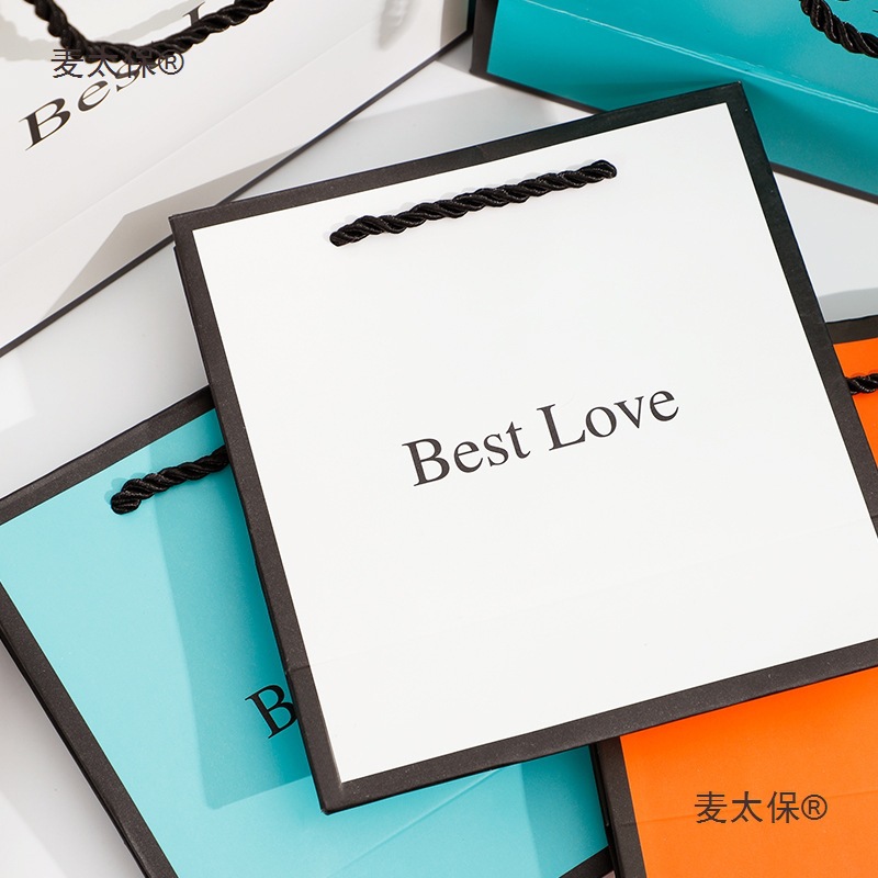 礼品袋手提袋创意迷你感儿童节简约生日大号礼物包装袋ins麦太保