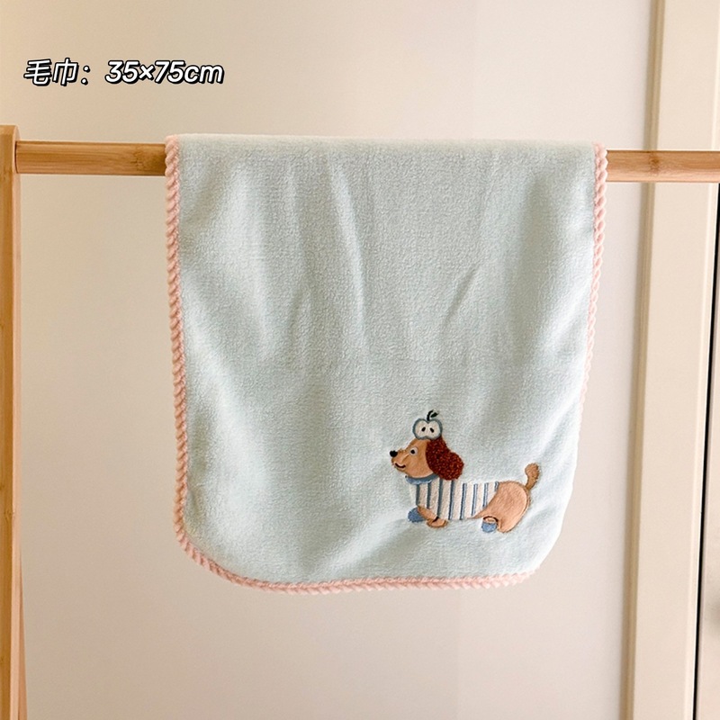 ダックスフント バススカート 夏 大人 カップル タオルセット コーラルベルベット 肌に優しい 吸水速乾 ラップタオル 怠け者 ホームバスタオル|undefined