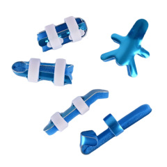 Aluminum Alloy Hole Drilled Breathable Sponge Inner Liner Finger Fixer Finger Fixation Plate Phalanx Splint