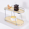 Double-layer table creamy acrylic glass holder, dressing table, kitchen, storage system