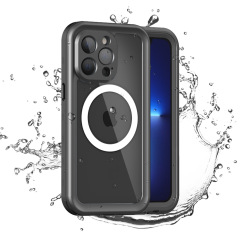 アップル16防水携帯電話ケース15無線マグセーフ磁気吸引14promax携帯電話ケース透明全包を適用