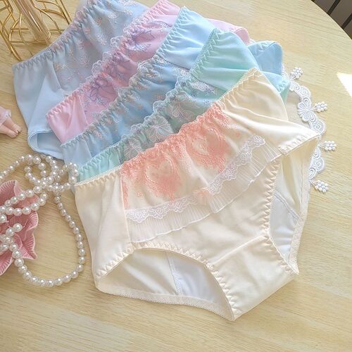 Factory straight hair Japanese pure cotton mid-waist menstrual period day and night leak-proof menstrual pants women's underwear