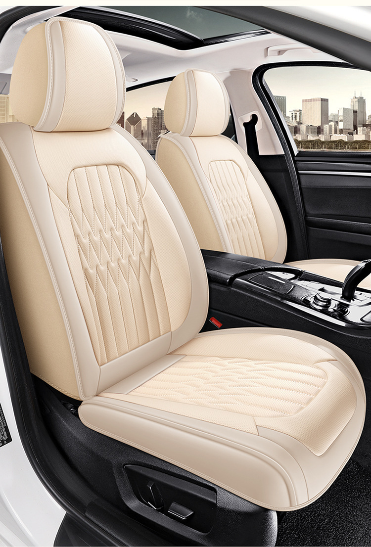 23 new all-inclusive split head full leather Four Seasons universal car seat cushion seat cover entity cross-border Amazon