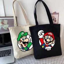 手提袋帆布包男女款玛丽超级马力欧兄弟马里奥兄弟公主库巴路易吉