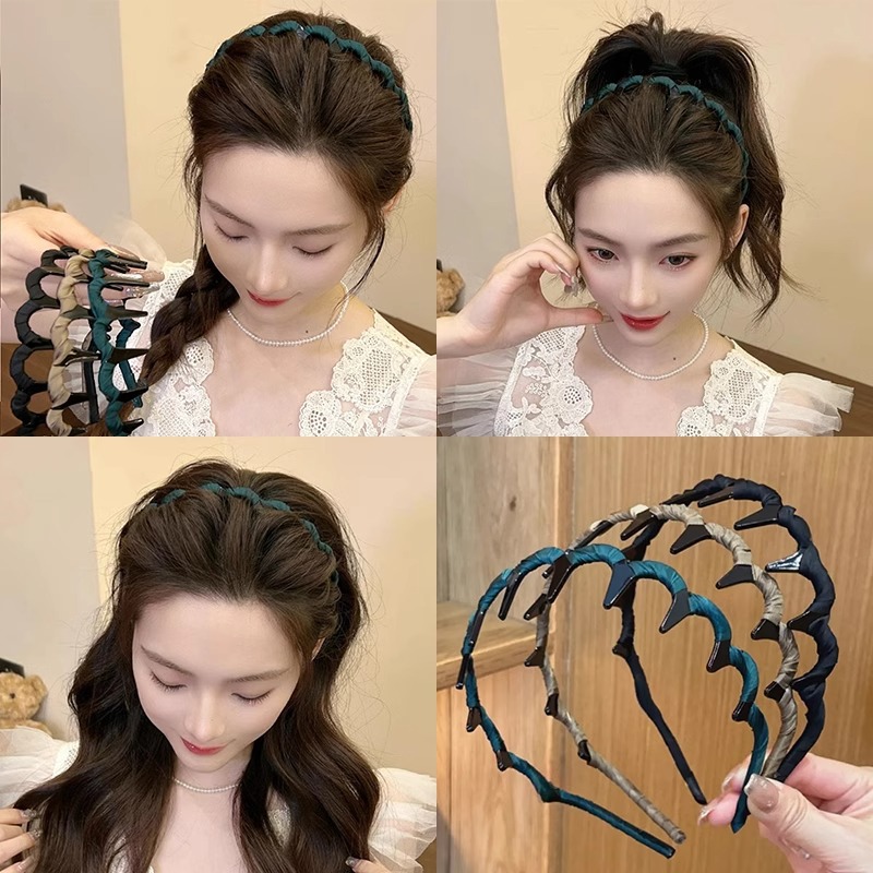 Diente antideslizante en forma de U ondas de cabello de acabado de cabello roto artefacto especial para lavado de la cara cabeza cabeza alta cráneo pinza de cabello para mujer