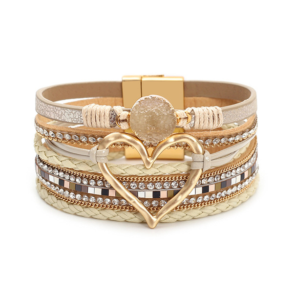 woven golden bracelet handmade