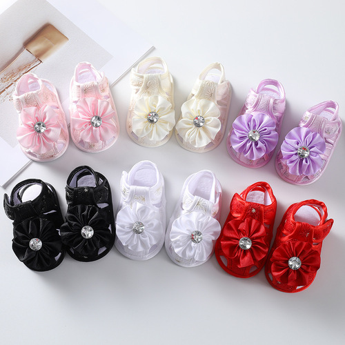  Summer New Baby Sandals 3-4-6-7-9 Months Princess Shoes 0-1 Year Baby Soft Sole Kids Shoes