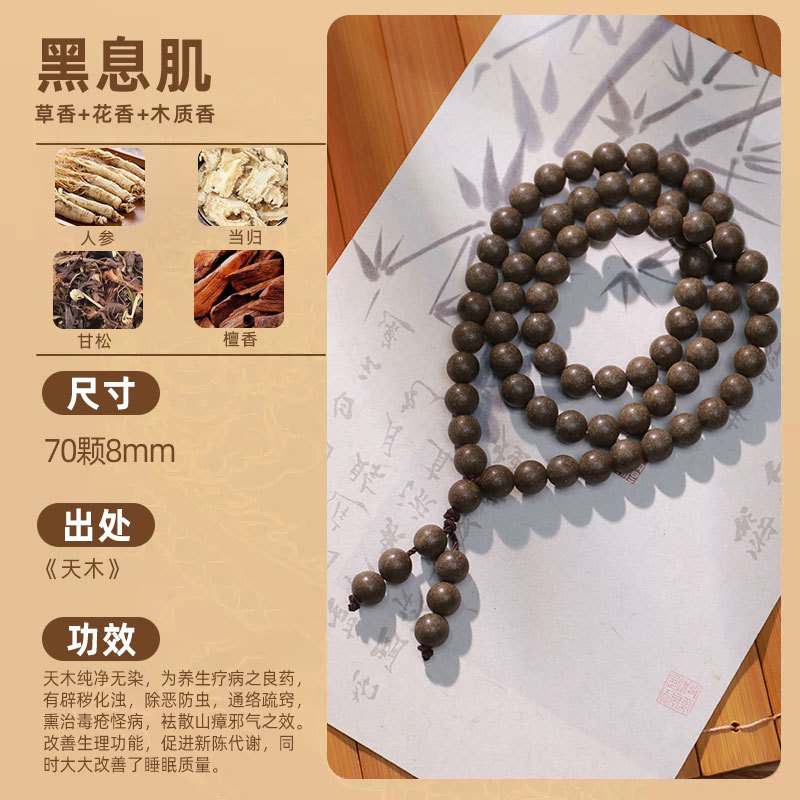 天然中药手串整串批发息肌香小红书同款景区博物馆合香珠手串成品|undefined