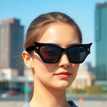 FK12125专柜正品猫眼墨镜女2024新款潮全框大脸可配近视