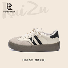 6315加绒板鞋德训鞋女2024年冬季新款保暖运动休闲鞋厚底百搭舒适