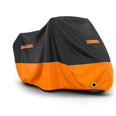 Car clothing Protection Bicycle Cover - s-black-orange-3-reflective-strips