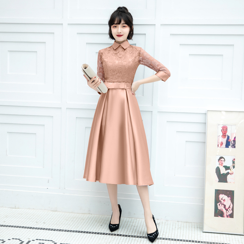 Vestido de cóctel negro para mujer, nuevo estilo 2026, elegante, de longitud media, ajustado, para cumpleaños, noche, adecuado para uso diario