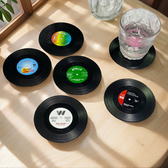 国境を越えた売れ筋の10cmシリコンレコードコースター、レトロビニールレコードコースター、断熱CDレコードコースター工場