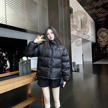 ce棉服外套提花花字母羽绒棉服外套女25秋冬10月新品保暖时尚棉服