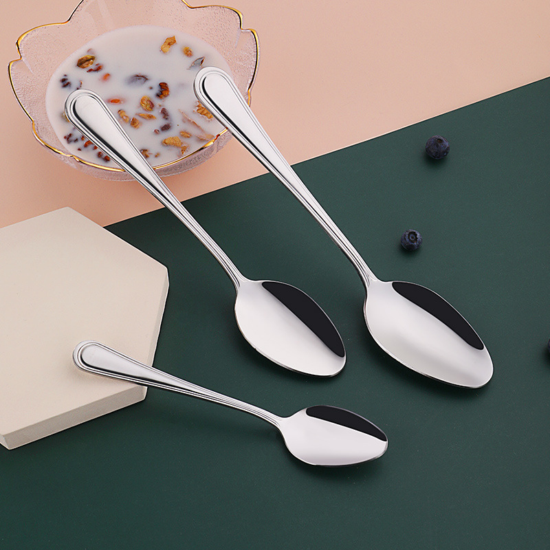 Vajilla occidental de acero inoxidable 1010 sola línea restaurante del hotel engrosada carne tenedor cuchara traje transfronterizo al por mayor tenedor cuchillo