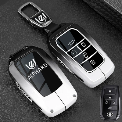 25 Toyota Alfa Key Covers: Static Rod/Key Bag - alpha-model-a-metal-buckle-black-and-white