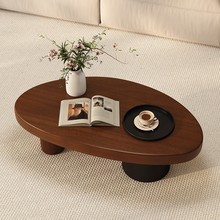 中古风实木客厅茶几可收纳极简家用现代设计师新款侘寂桌子小户型