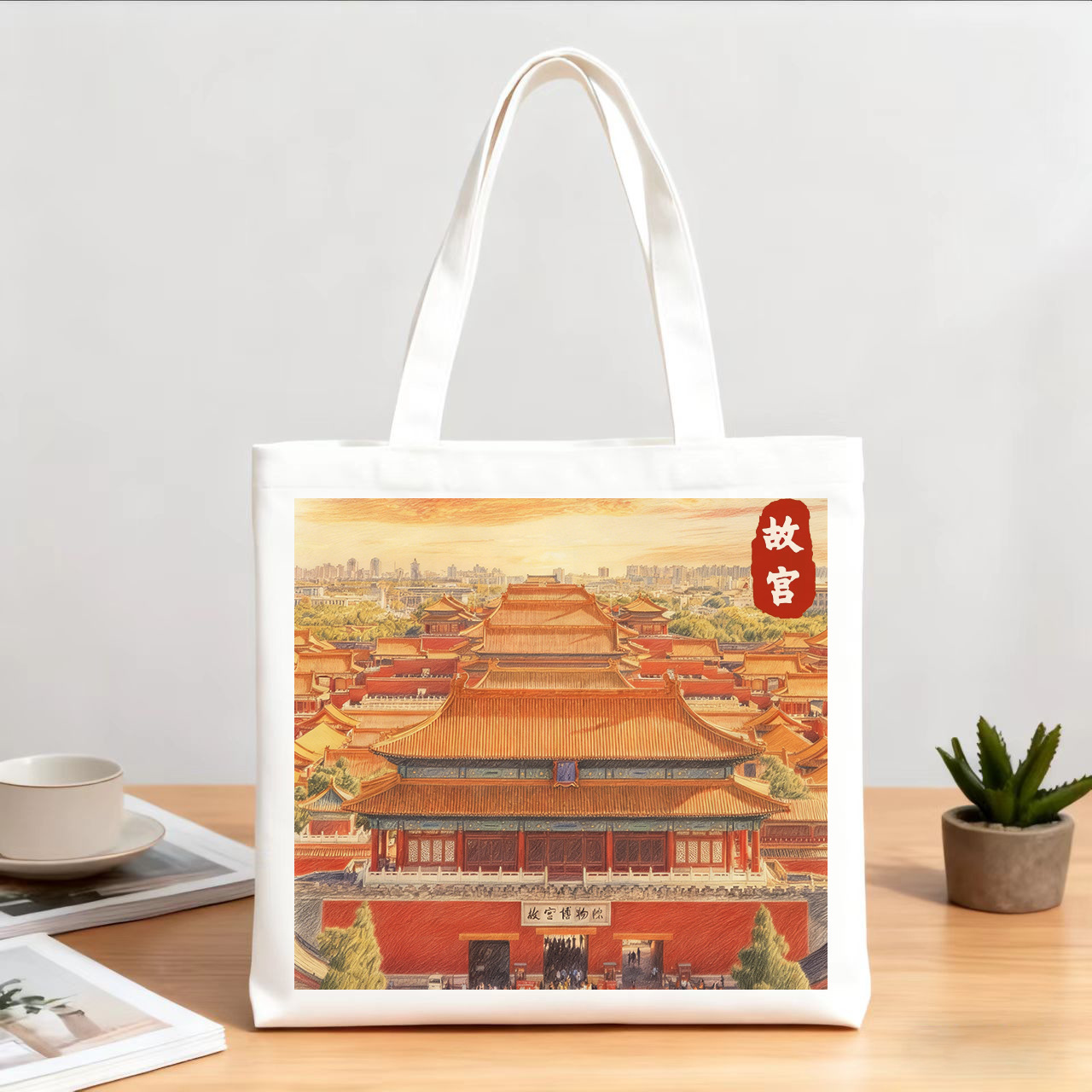 新款世界建筑卡通单肩包学生购物袋便携单肩儿童大容量袋跨境热销