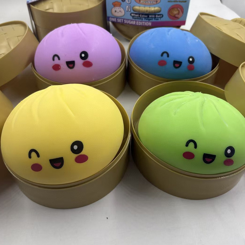 Bollos de bolos de pop transfronterizos, pellizco de pellizco, descompresión de bolos de simulación suaves, forma de bolos de imitación encantadora, interesante, no pegajoso, alivio de la aburrimiento.