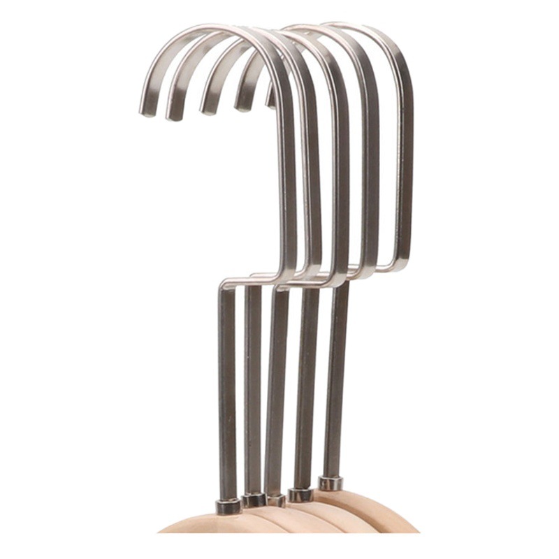 Perchas al por mayor de plástico y madera maciza con ganchos para tiendas de ropa, ganchos planos en dorado, plateado y negro, ganchos largos galvanizados.