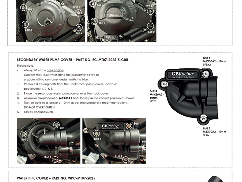 Suitable for 25-26 Yamaha Mt-07 Motorcycle Modified Gbracing Engine Protective Cover Anti-Fall Side Cover