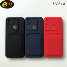 新款热销适用于TEC手机SPARK 8手机壳磨砂卡包源头工厂直供