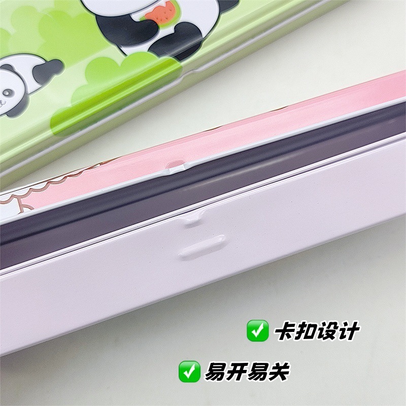 卡通铅笔盒铁皮双层儿童多层文具盒学生学习笔盒大容量耐用收纳盒|undefined